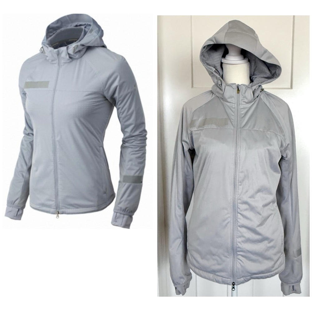Nike Running Dri-FIT Hooded Jacket - Size Small - Detachable Hood + Gaiter